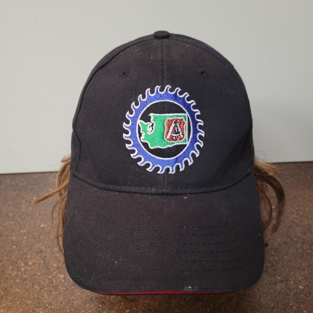 UBC Industrial Workers Local 2761 Washington State Hat Cap Strap Back Black Mens
